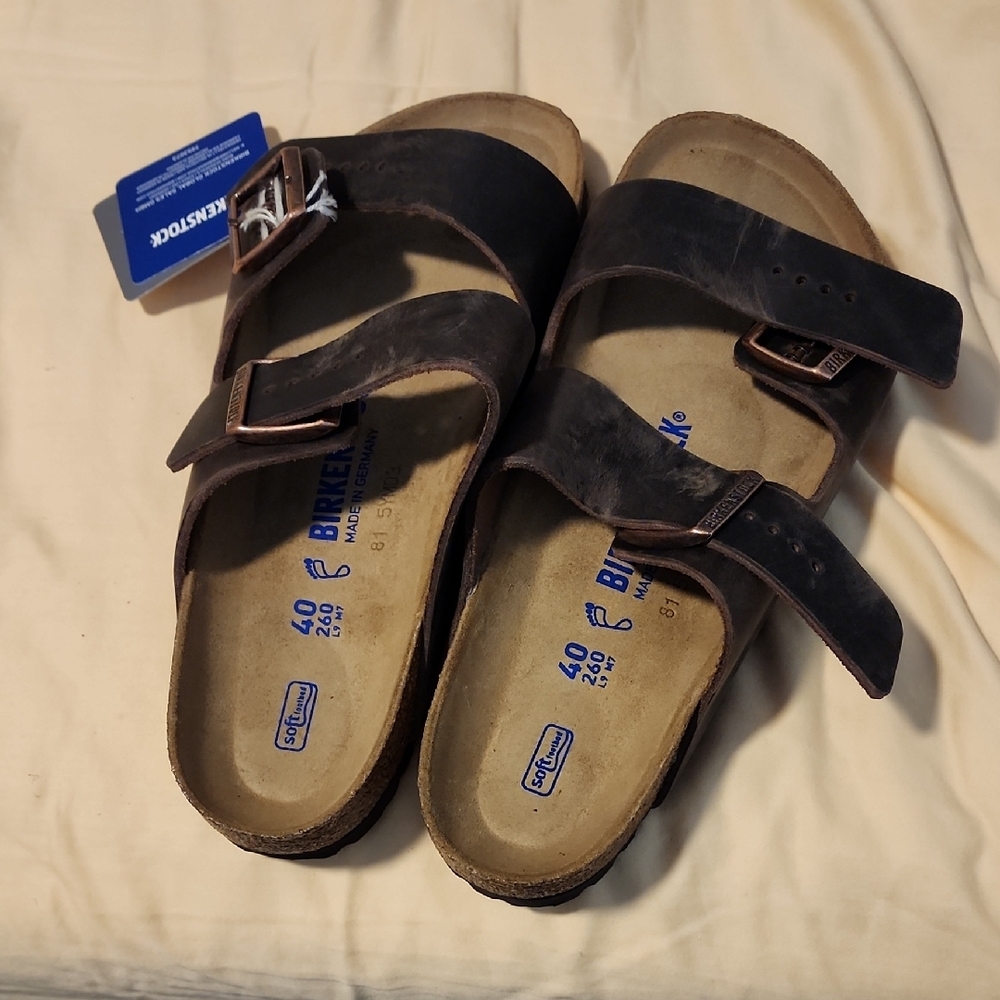 Arizona Birkenstock Brown Soft Footbed Sandals